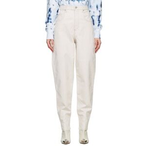 NWT Isabel Marant Etoile Taupe Corfy Slim Barrel Leg Jeans Size 4 (FR. 36)